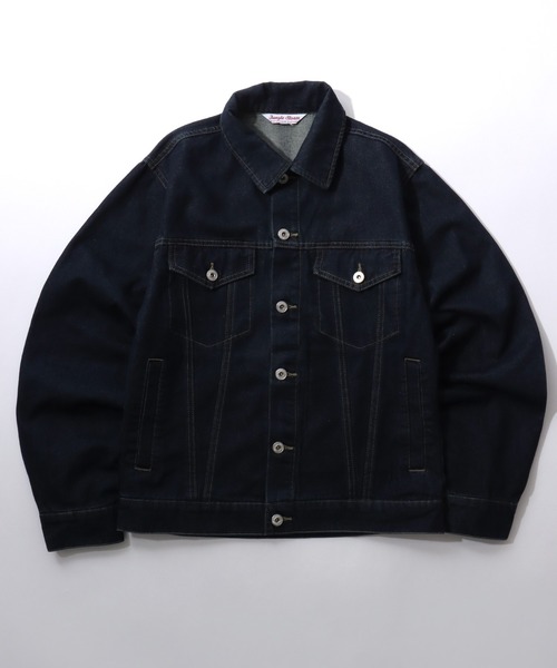 SITRY(シトリー)の「Denim Jacket/3rdタイプ デニムジャケット G-ジャン トラッカージャケット(デニムジャケット・メンズ・ネイビー/ブラック/ブルー・LL/M/L)」の3枚目の写真