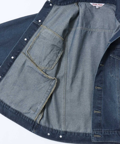 SITRY(シトリー)の「Denim Jacket/3rdタイプ デニムジャケット G-ジャン トラッカージャケット(デニムジャケット・メンズ・ネイビー/ブラック/ブルー・LL/M/L)」の16枚目の写真