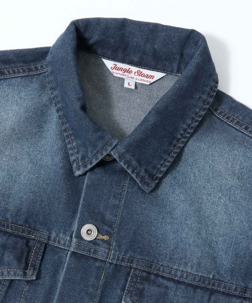 SITRY(シトリー)の「Denim Jacket/3rdタイプ デニムジャケット G-ジャン トラッカージャケット(デニムジャケット・メンズ・ネイビー/ブラック/ブルー・LL/M/L)」の7枚目の写真