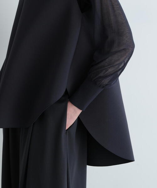 LE PHIL（ルフィル）の「◆ライトボンディングノースリーブジレブラウス（ベスト・レディース・ネイビー/ベージュ・F）」の6枚目の写真