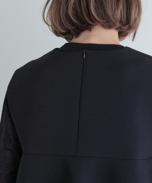 LE PHIL（ルフィル）の「◆ライトボンディングノースリーブジレブラウス（ベスト・レディース・ネイビー/ベージュ・F）」の5枚目の写真