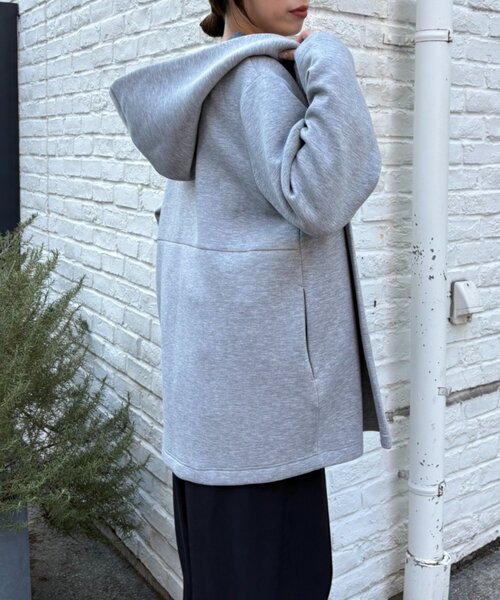 Jena espace merveilleux（ジェナ　エスパスメルヴェイユ）の「【伸縮性抜群◎】ダンボールフードジャケット（その他アウター・レディース・ライトグレー/アイボリー・FREE）」の15枚目の写真