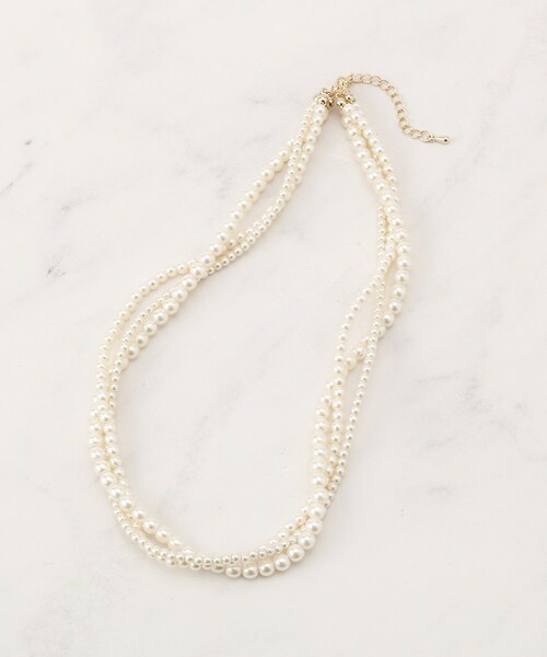 couture brooch（クチュールブローチ）の「ツイストパール調ネックレス（ネックレス・レディース・ホワイト・00）」の2枚目の写真