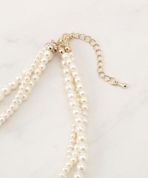 couture brooch（クチュールブローチ）の「ツイストパール調ネックレス（ネックレス・レディース・ホワイト・00）」の3枚目の写真