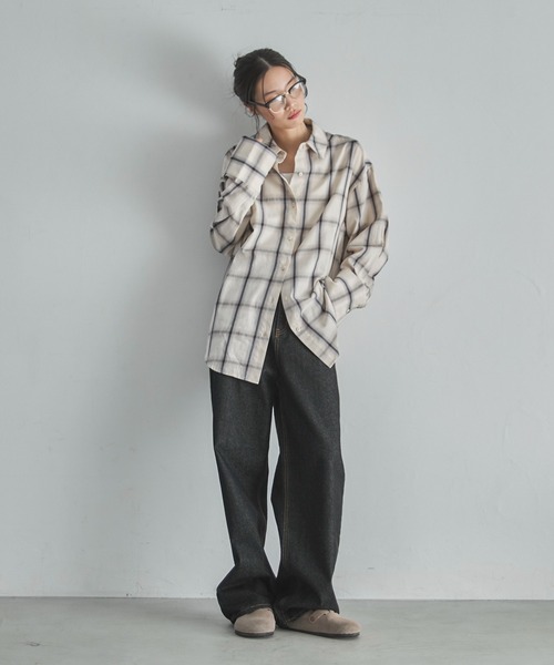 feepur（フェピュール）の「ハーフリムクリアメガネ（メガネ・レディース・ブラック・FREE）」の10枚目の写真