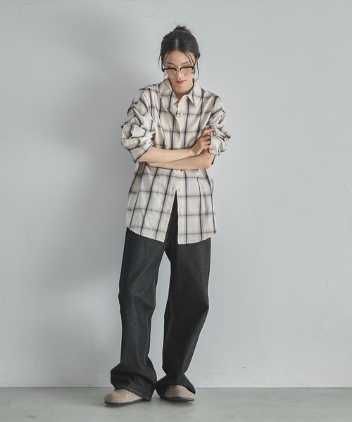 feepur（フェピュール）の「ハーフリムクリアメガネ（メガネ・レディース・ブラック・FREE）」の12枚目の写真