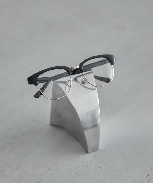 feepur（フェピュール）の「ハーフリムクリアメガネ（メガネ・レディース・ブラック・FREE）」の2枚目の写真