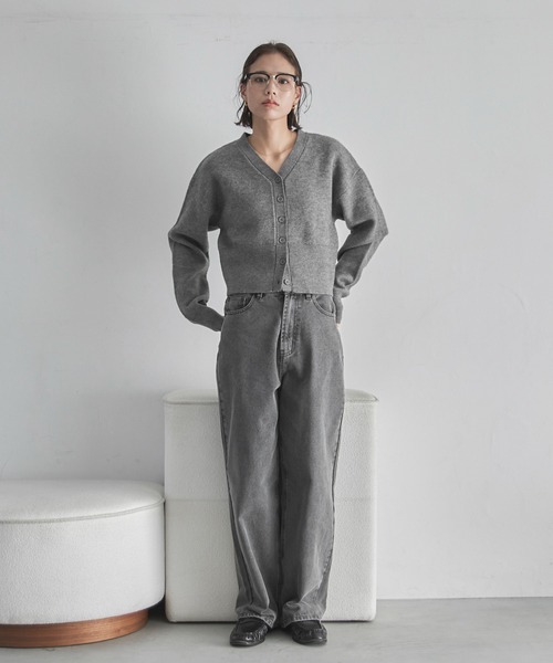 feepur（フェピュール）の「ハーフリムクリアメガネ（メガネ・レディース・ブラック・FREE）」の4枚目の写真