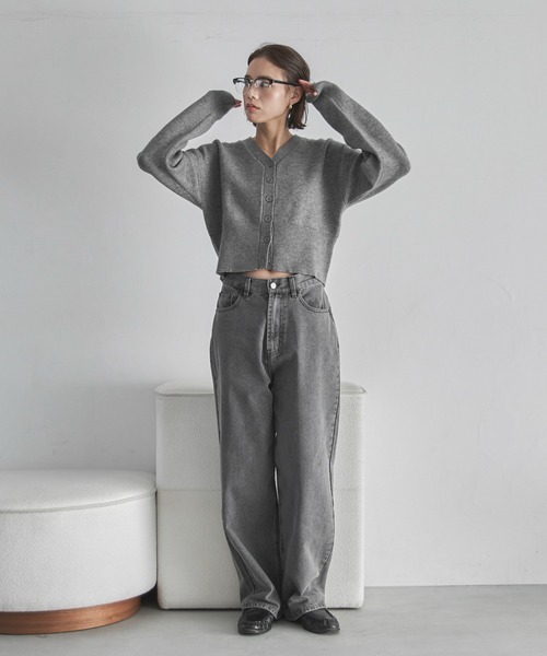 feepur（フェピュール）の「ハーフリムクリアメガネ（メガネ・レディース・ブラック・FREE）」の5枚目の写真