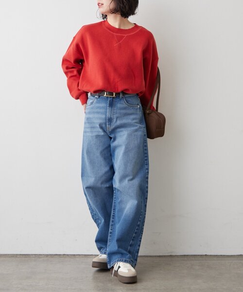 Remind me and forever（リマインドミーアンドフォーエバー）の「【楽なのに美シルエット】カーブラインデニムパンツ（デニムパンツ・レディース・ブラック/その他/ワンウォッシュ・FREE）」の7枚目の写真