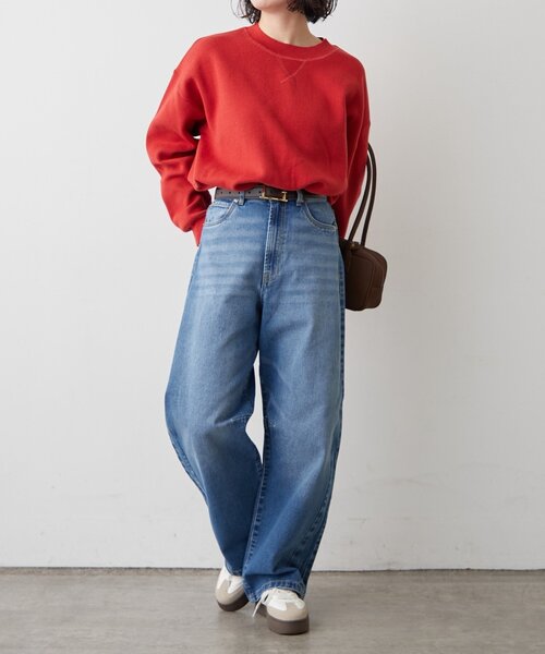Remind me and forever（リマインドミーアンドフォーエバー）の「【楽なのに美シルエット】カーブラインデニムパンツ（デニムパンツ・レディース・ブラック/その他/ワンウォッシュ・FREE）」の10枚目の写真