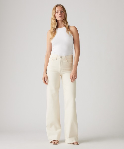 Levi's(リーバイス)の「Levi's/リーバイス RIBCAGE WIDE LEG ジーンズ ホワイト(デニムパンツ・レディース・ホワイト・25inch/26inch/28inch)」の2枚目の写真