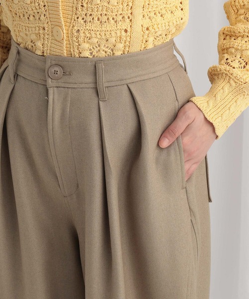 mysty woman(ミスティウーマン)の「カーブワイドパンツ 643312(その他パンツ・レディース・ベージュ/ホワイト系その他/ブラック・FREE)」の18枚目の写真