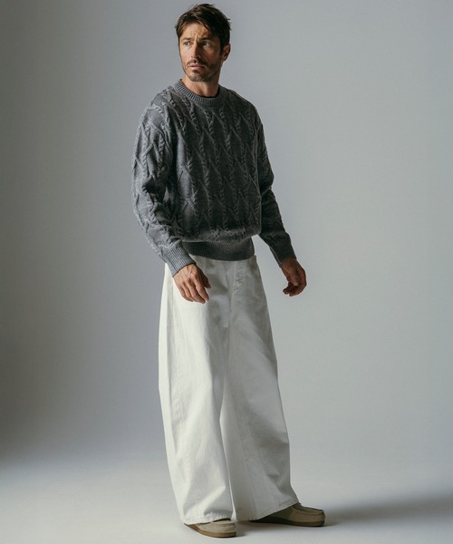 CIRCLEE（サークリー）の「CIRCLEE(サークリー)ハイウエスト バルーンワイドクロップドパンツ（その他パンツ・メンズ・ホワイト・M）」の6枚目の写真