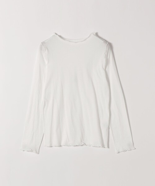 SHIPS any(シップス エニィ)の「SHIPS any:〈手洗い可能〉シアー コットン ボトルネック メロウ プルオーバー(Tシャツ/カットソー・レディース・オフホワイト/ブラック・ONE SIZE)」の19枚目の写真