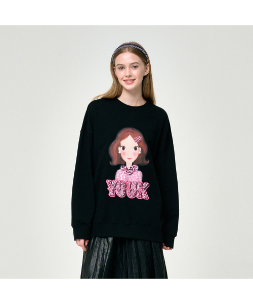 YOUK SHIM WON（ユクシムウォン）の「ピンクレディマンツーマン F ルナ（スウェット・レディース・その他・FREE）」の2枚目の写真