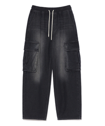 Pendulum（ペンデュラム）の「ルーズカーブドカーゴデニムパンツ LQ6DU165_BLACK（デニムパンツ）」