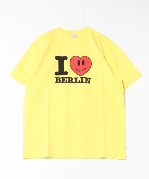 ムラサキスポーツ(ムラサキスポーツ)の「CIVILIST/シビリスト CIVI ILOVE TEE(Tシャツ/カットソー・メンズ・ホワイト/ライム・M/L)」の2枚目の写真