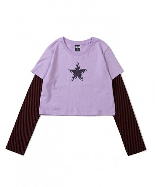runningHIGH（ランニングハイ）の「スタシースルーポイントロングスリーブレイヤードT [ライトパープル]（Tシャツ/カットソー・レディース・その他・FREE）」の3枚目の写真