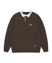 OVAL COLLAR SWEATSHIRT brown