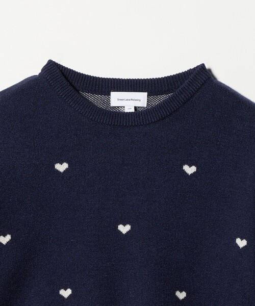 green label relaxing（グリーンレーベルリラクシング）の「ハートジャガード プルオーバー / キッズ  100cm-160cm（ニット/セーター・キッズ・ライトブルー/ネイビー・150cm/160cm/130cm/120cm/110cm/140cm/100cm）」の7枚目の写真