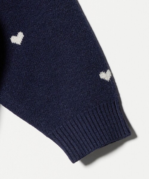 green label relaxing（グリーンレーベルリラクシング）の「ハートジャガード プルオーバー / キッズ  100cm-160cm（ニット/セーター・キッズ・ライトブルー/ネイビー・150cm/160cm/130cm/120cm/110cm/140cm/100cm）」の8枚目の写真