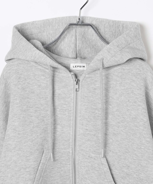 LEPSIM（レプシィム）の「パフエアZIPショートフーディー　645408（パーカー・レディース・ブラック/ホワイト/グレー・FREE）」の4枚目の写真
