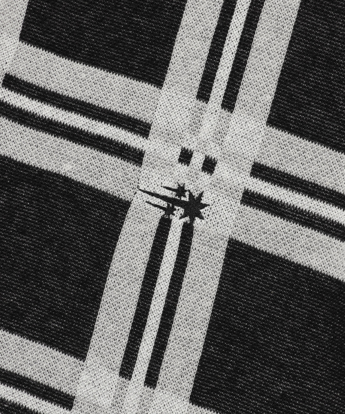 NICE GHOST CLUB(ナイスゴーストクラブ)の「CHECK PK HALF KNIT_BLACK(NG2EMUK640A)(ニット/セーター・レディース・ブラック・L/S/M)」の4枚目の写真