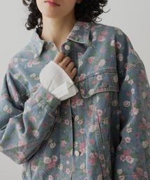 Libra Cue（リブラ キュー）の「フラワープリントデニムジャケット（デニムジャケット）」