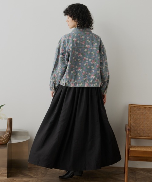 Libra Cue（リブラ キュー）の「フラワープリントデニムジャケット（デニムジャケット・レディース・ブルー・FREE）」の13枚目の写真