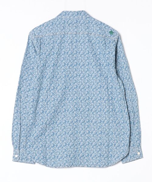 AVIREX(アヴィレックス)の「FLORAL PATTERN DENIM WORK L/S SHIRT / フラワーパターン デニムワークシャツ / AVIREX / アヴィレックス(シャツ/ブラウス・メンズ・ライトインディゴブルー/インディゴブルー・X-LARGE/XX-LARGE/MEDIUM/LARGE)」の9枚目の写真