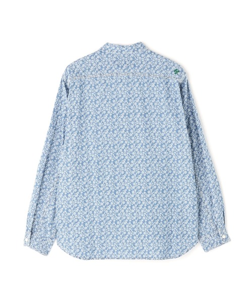 AVIREX(アヴィレックス)の「FLORAL PATTERN DENIM WORK L/S SHIRT / フラワーパターン デニムワークシャツ / AVIREX / アヴィレックス(シャツ/ブラウス・メンズ・ライトインディゴブルー/インディゴブルー・X-LARGE/XX-LARGE/MEDIUM/LARGE)」の4枚目の写真