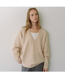 URAGO（ユラーゴ）の「Alpaca wool V-neck knit（ニット/セーター）」