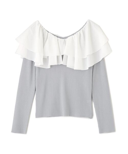 PROPORTION BODY DRESSING(プロポーションボディドレッシング)の「ボリュームラッフルニット / 1216170210(ニット/セーター・レディース・ベージュ/ホワイト/ブルー・MEDIUM/SMALL)」の22枚目の写真