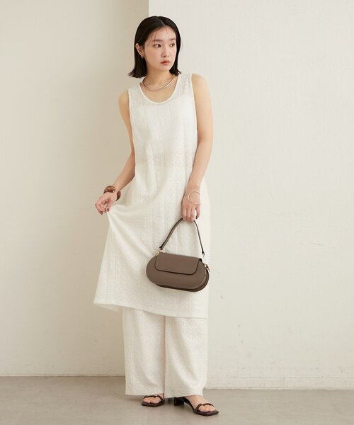 Omekashi（オメカシ）の「レースタンクワンピース（ワンピース・レディース・ブラック/オフホワイト/ブルー系その他・FREE）」の2枚目の写真