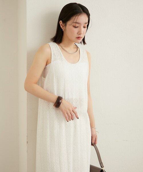 Omekashi（オメカシ）の「レースタンクワンピース（ワンピース・レディース・ブラック/オフホワイト/ブルー系その他・FREE）」の18枚目の写真