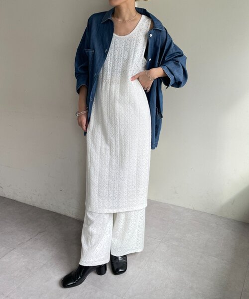 Omekashi（オメカシ）の「レースタンクワンピース（ワンピース・レディース・ブラック/オフホワイト/ブルー系その他・FREE）」の20枚目の写真