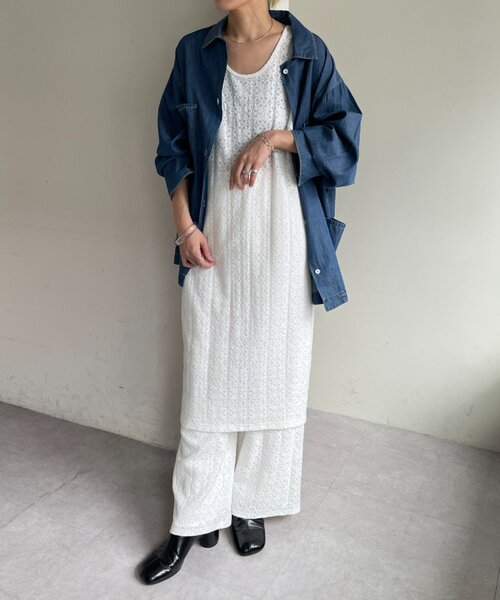 Omekashi（オメカシ）の「レースタンクワンピース（ワンピース・レディース・ブラック/オフホワイト/ブルー系その他・FREE）」の22枚目の写真