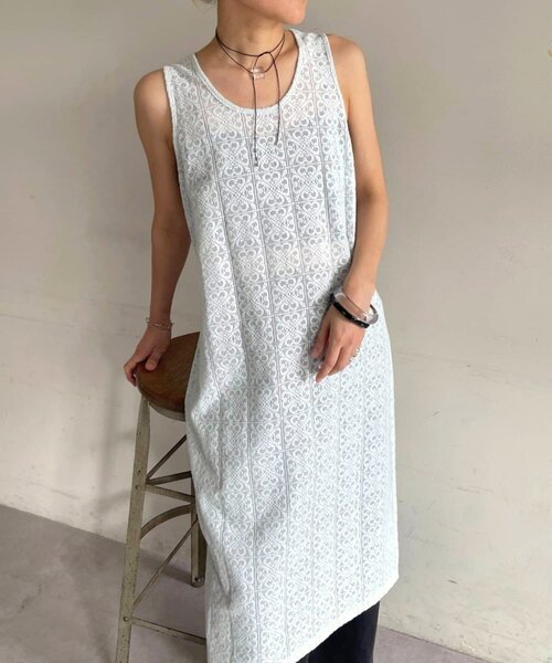 Omekashi（オメカシ）の「レースタンクワンピース（ワンピース・レディース・ブラック/オフホワイト/ブルー系その他・FREE）」の7枚目の写真