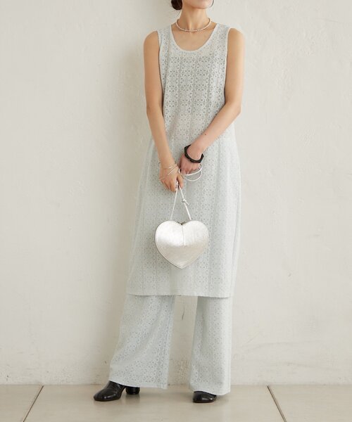 Omekashi（オメカシ）の「レースタンクワンピース（ワンピース・レディース・ブラック/オフホワイト/ブルー系その他・FREE）」の10枚目の写真