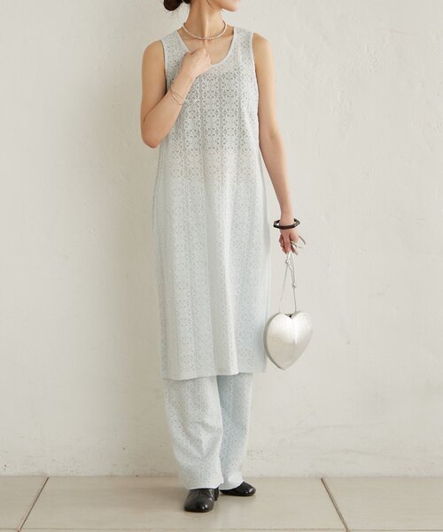 Omekashi（オメカシ）の「レースタンクワンピース（ワンピース・レディース・ブラック/オフホワイト/ブルー系その他・FREE）」の11枚目の写真