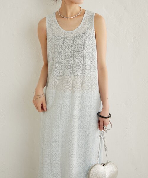 Omekashi（オメカシ）の「レースタンクワンピース（ワンピース・レディース・ブラック/オフホワイト/ブルー系その他・FREE）」の14枚目の写真