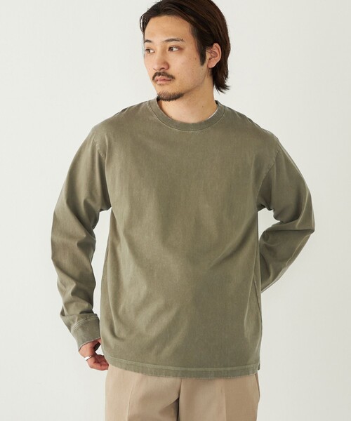 SHIPS Colors(シップス カラーズ)の「SHIPS Colors:フェードカラー クルーネック ロンT◇(Tシャツ/カットソー・メンズ・ブルー/ブラック/オリーブ・MEDIUM/LARGE/X-LARGE)」の2枚目の写真