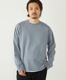 SHIPS Colors:フェードカラー クルーネック ロンT◇