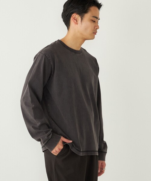 SHIPS Colors(シップス カラーズ)の「SHIPS Colors:フェードカラー クルーネック ロンT◇(Tシャツ/カットソー・メンズ・ブルー/ブラック/オリーブ・MEDIUM/LARGE/X-LARGE)」の1枚目の写真