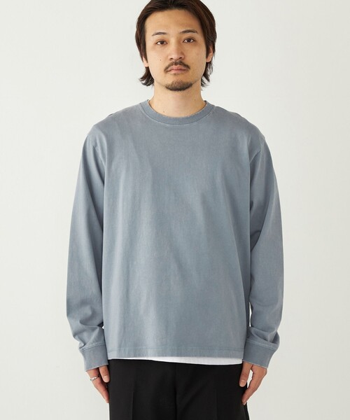 SHIPS Colors(シップス カラーズ)の「SHIPS Colors:フェードカラー クルーネック ロンT◇(Tシャツ/カットソー・メンズ・ブルー/ブラック/オリーブ・MEDIUM/LARGE/X-LARGE)」の8枚目の写真