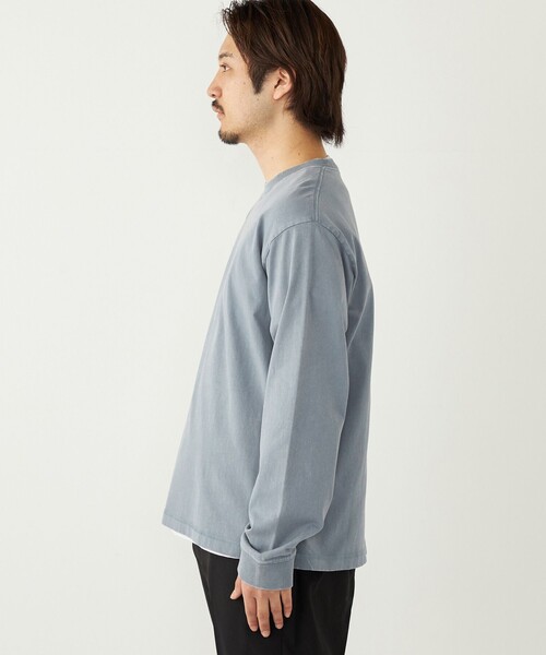 SHIPS Colors(シップス カラーズ)の「SHIPS Colors:フェードカラー クルーネック ロンT◇(Tシャツ/カットソー・メンズ・ブルー/ブラック/オリーブ・MEDIUM/LARGE/X-LARGE)」の9枚目の写真