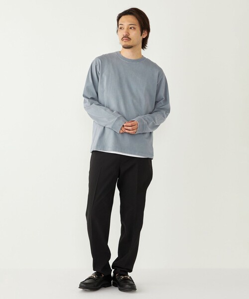 SHIPS Colors(シップス カラーズ)の「SHIPS Colors:フェードカラー クルーネック ロンT◇(Tシャツ/カットソー・メンズ・ブルー/ブラック/オリーブ・MEDIUM/LARGE/X-LARGE)」の14枚目の写真