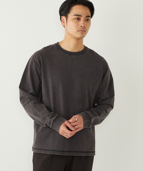 SHIPS Colors(シップス カラーズ)の「SHIPS Colors:フェードカラー クルーネック ロンT◇(Tシャツ/カットソー・メンズ・ブルー/ブラック/オリーブ・MEDIUM/LARGE/X-LARGE)」の16枚目の写真