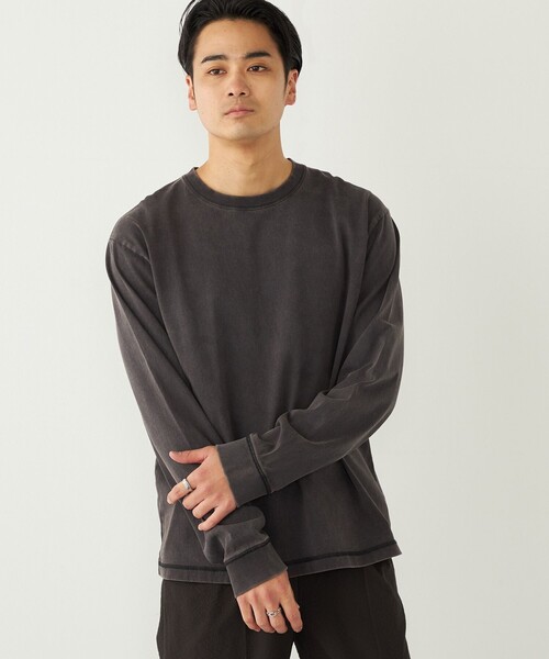 SHIPS Colors(シップス カラーズ)の「SHIPS Colors:フェードカラー クルーネック ロンT◇(Tシャツ/カットソー・メンズ・ブルー/ブラック/オリーブ・MEDIUM/LARGE/X-LARGE)」の17枚目の写真